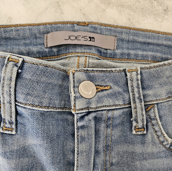 Joe's Jeans Mid Rise Skinny Ankle Distressed Blue Jeans 25 NWT - Picture 7 of 9